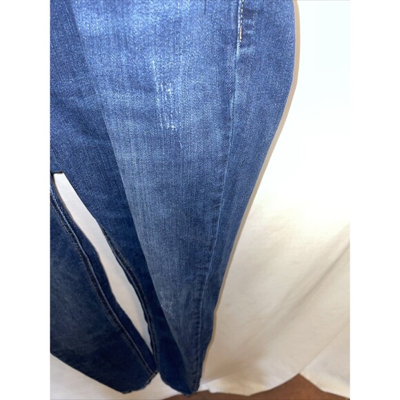 Judy Blue Women’s Skinny Fit Jeans Sz 27x28 Blue Dark Wash Button Fly Distressed - Picture 7 of 12